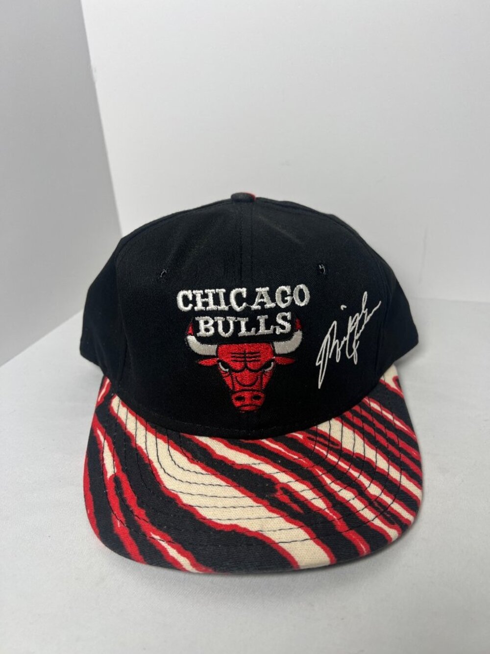Vintage 90’s Michael Jordan Snapback Hat by Zubaz Rare NBA Chicago Bulls